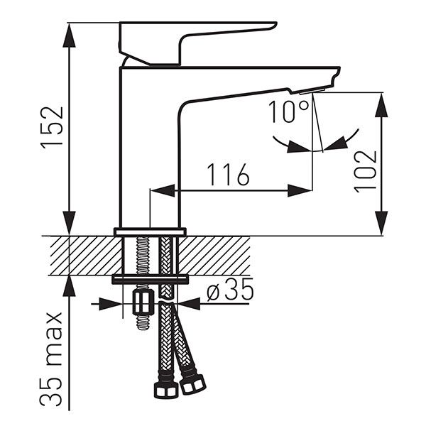 ADORE WHITE slavina za umivaonik BDR2 - Slika 2